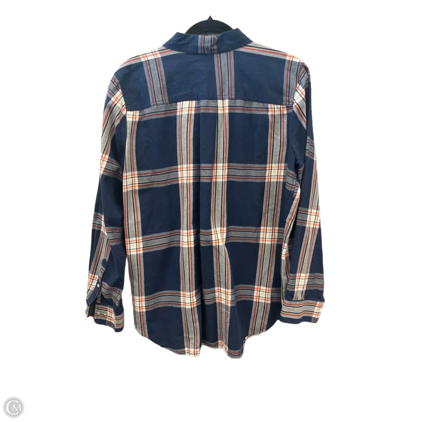 Top Long Sleeve By Stylus In Blue & Orange, Size: Xl