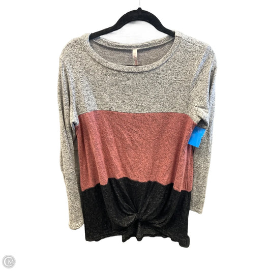 Top Long Sleeve By Clothes Mentor In Grey, Size: S