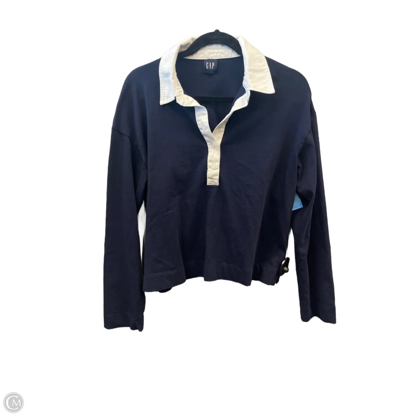Top Long Sleeve By Gap In Navy, Size: S