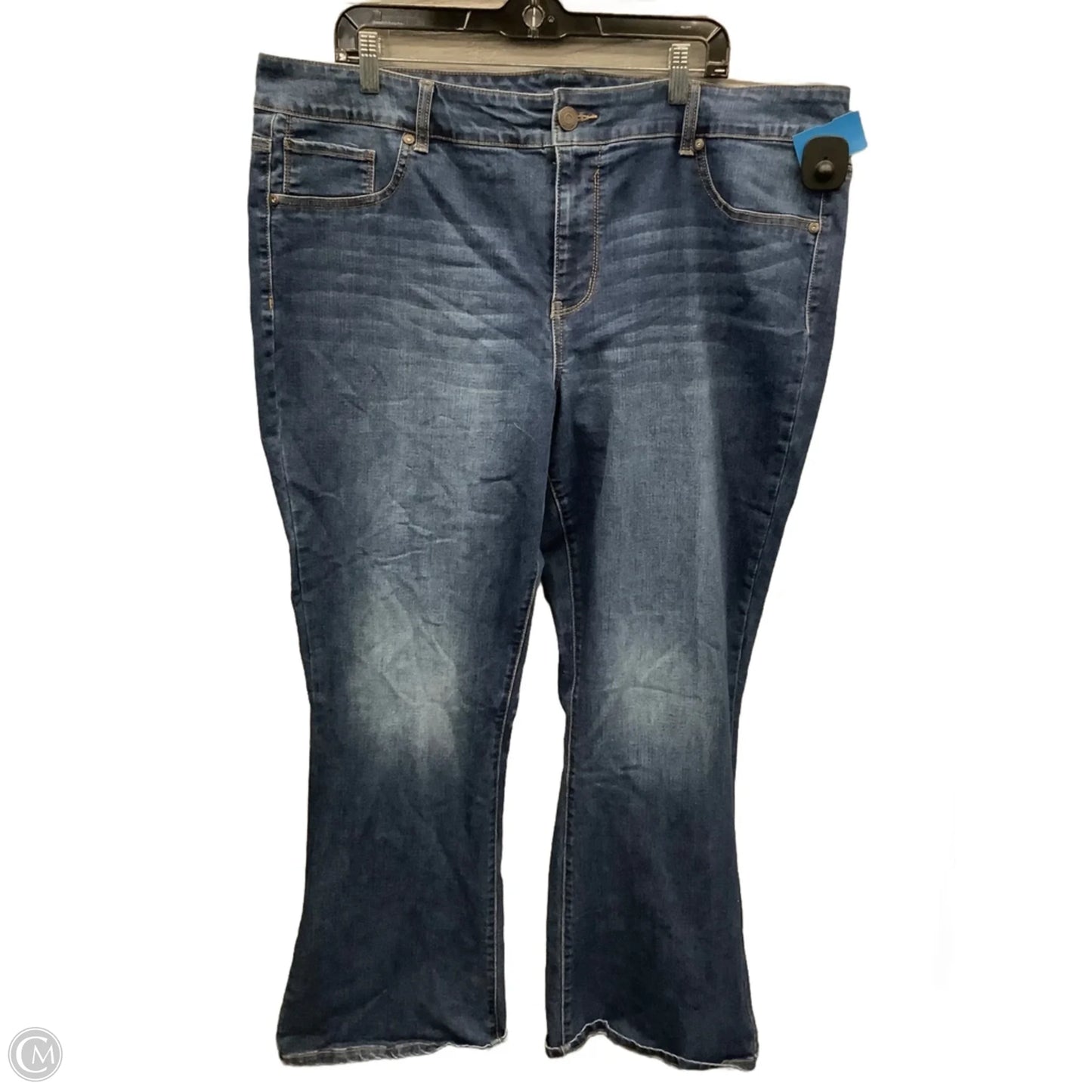 Jeans Flared By Maurices In Blue Denim, Size: 22