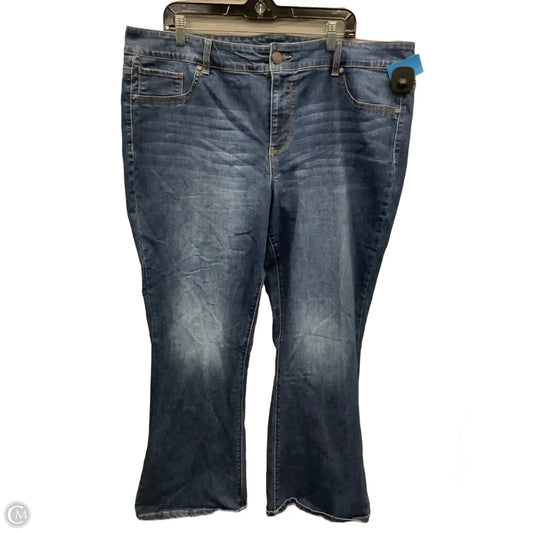 Jeans Flared By Maurices In Blue Denim, Size: 22