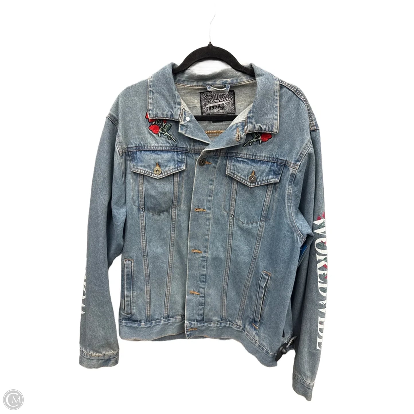 Jacket Denim By Clothes Mentor In Blue Denim, Size: Xl