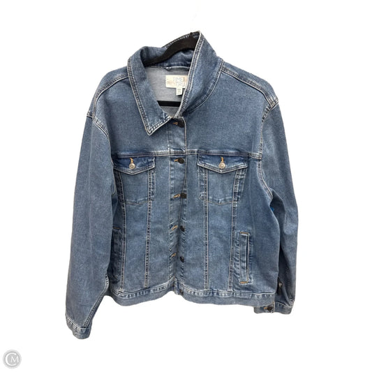 Jacket Denim By Time And Tru In Blue Denim, Size: 2x