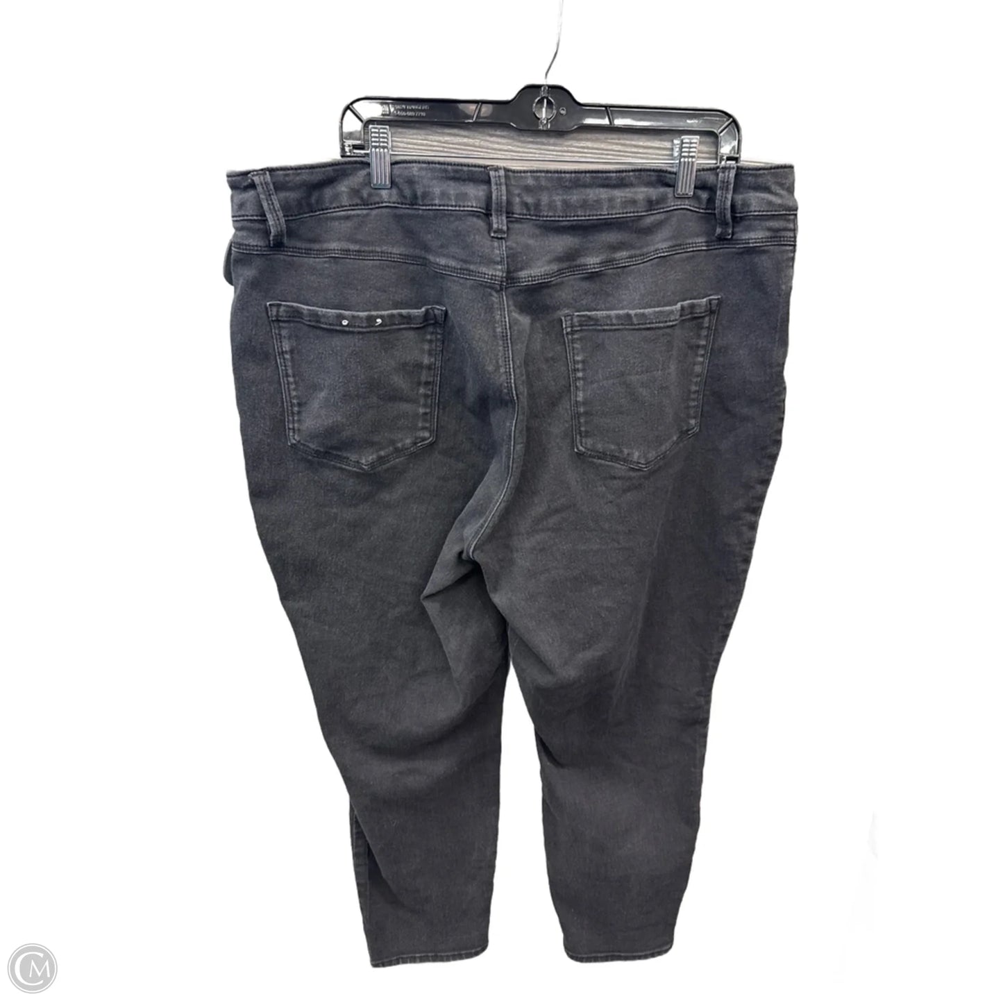 Jeans Skinny By D Jeans In Black Denim, Size: 22