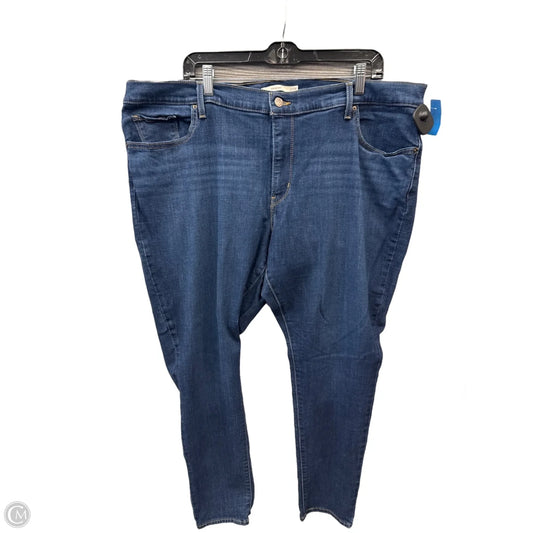 Jeans Skinny By Levis In Blue Denim, Size: 22