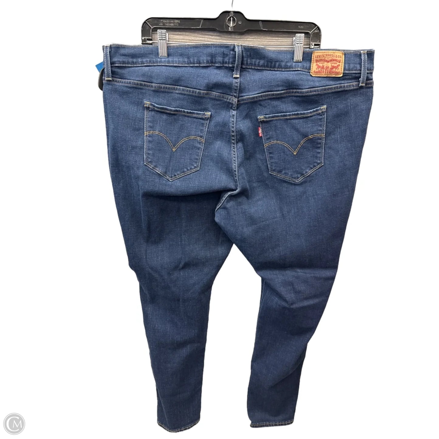 Jeans Skinny By Levis In Blue Denim, Size: 22