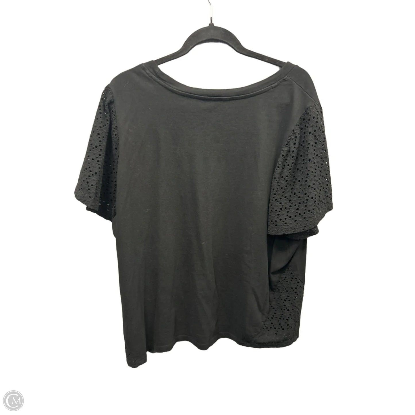 Top Short Sleeve By Time And Tru In Black, Size: 2x