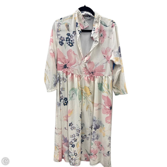 Dress Casual Maxi By Cmf In Cream, Size: L