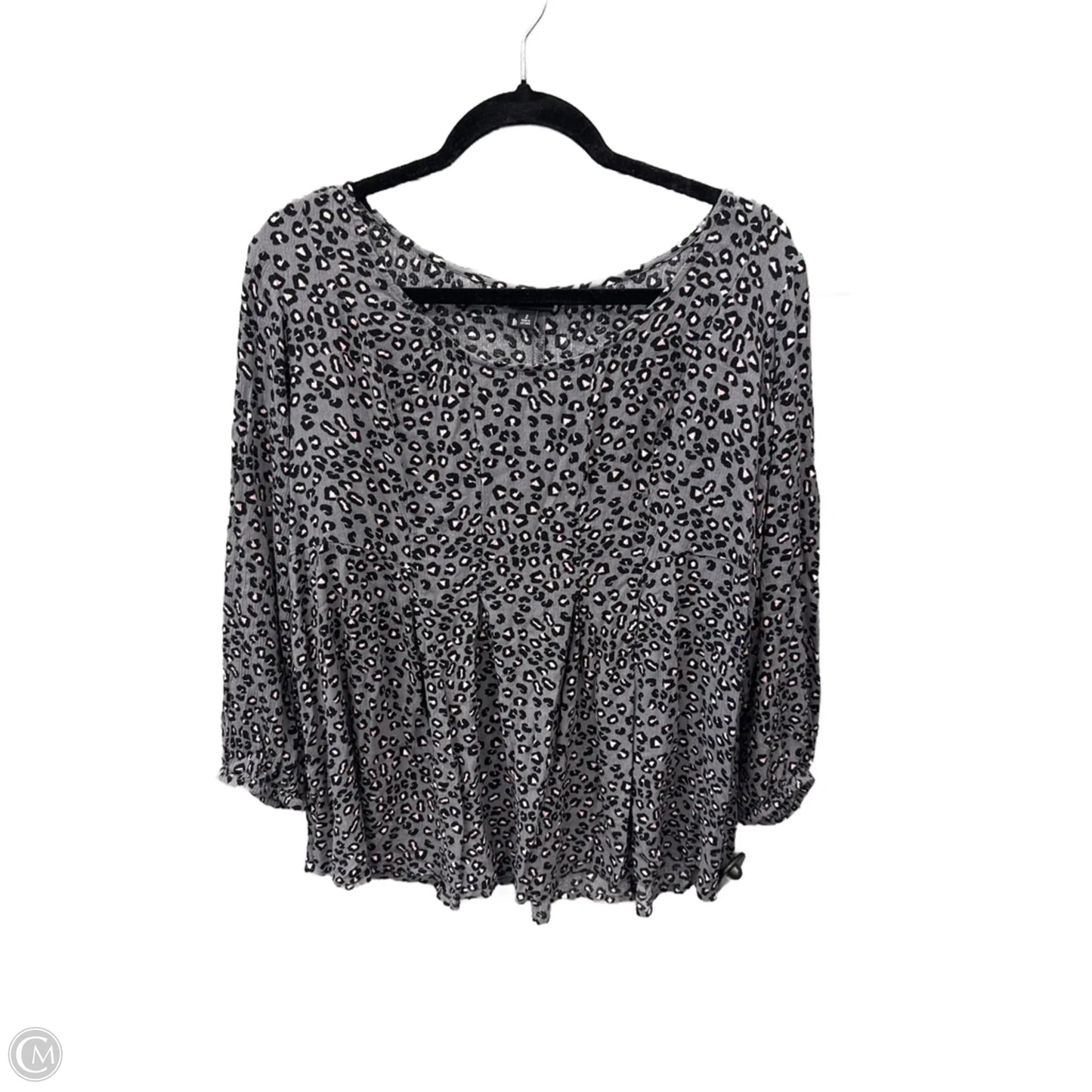 Top 3/4 Sleeve By Torrid In Grey, Size: 2x