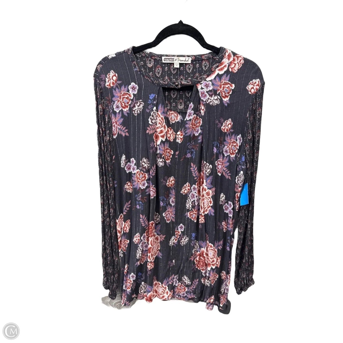 Top Long Sleeve By Cme In Grey, Size: Xl