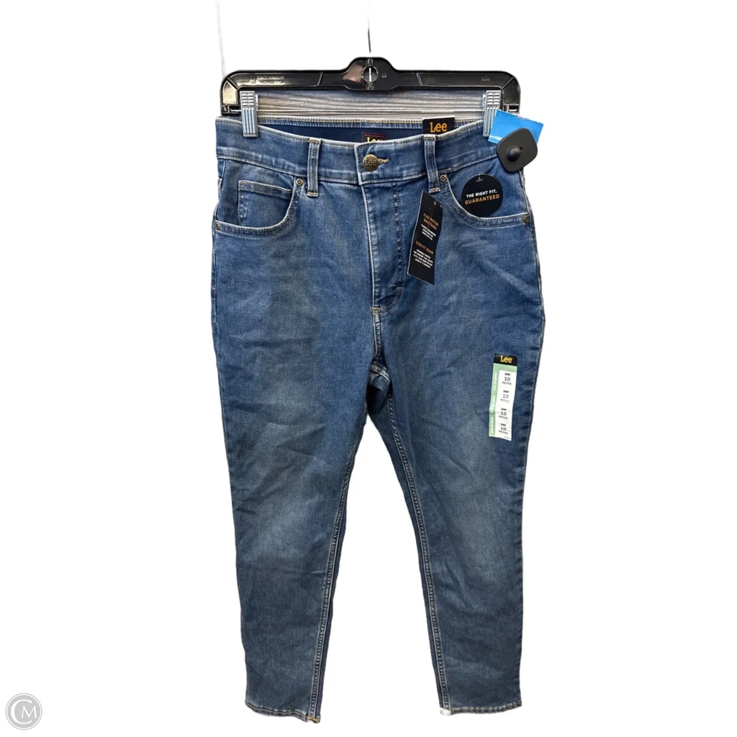 Jeans Skinny By Lee In Blue Denim, Size: 10p