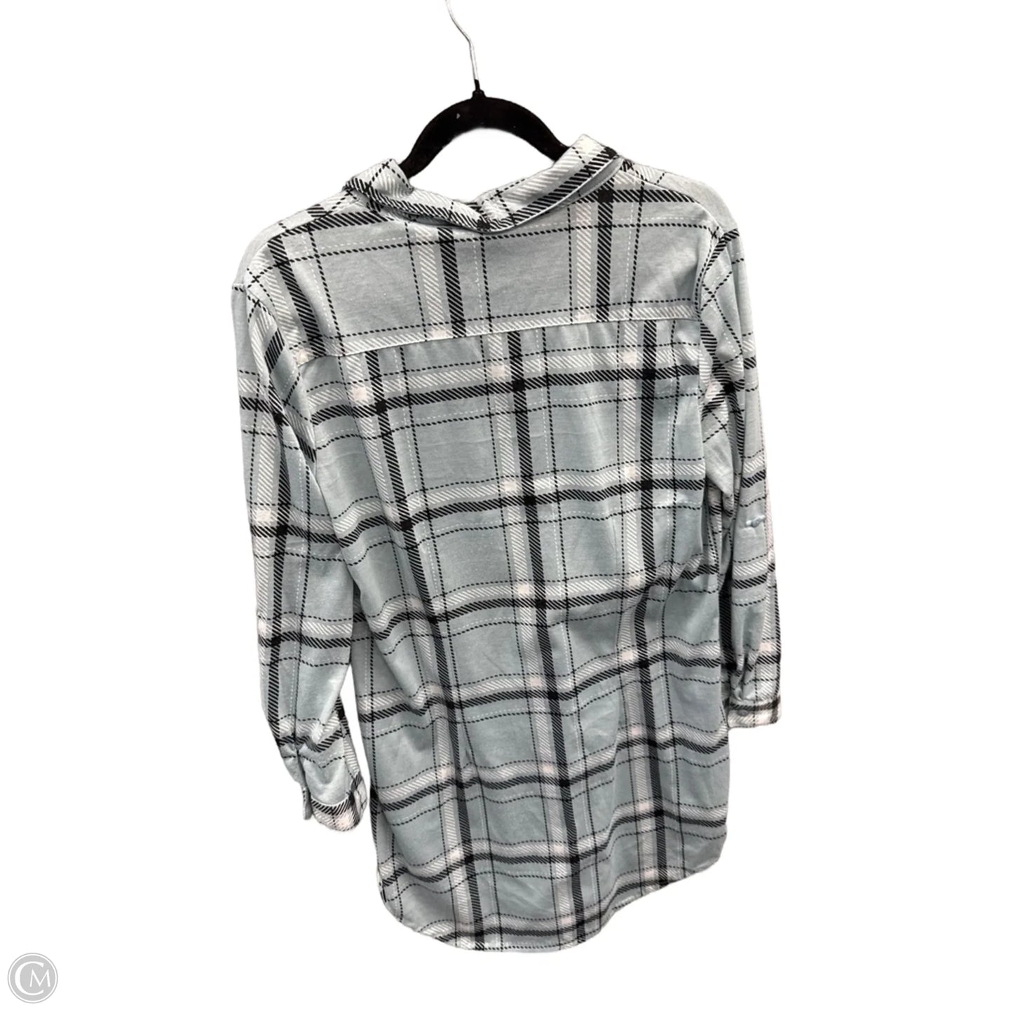 Tunic Long Sleeve By White Mark In Blue, Size: M