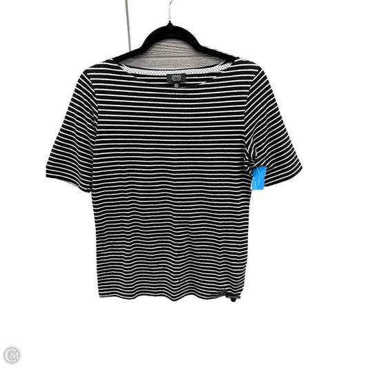 Top Short Sleeve By Jones New York In Black, Size: M