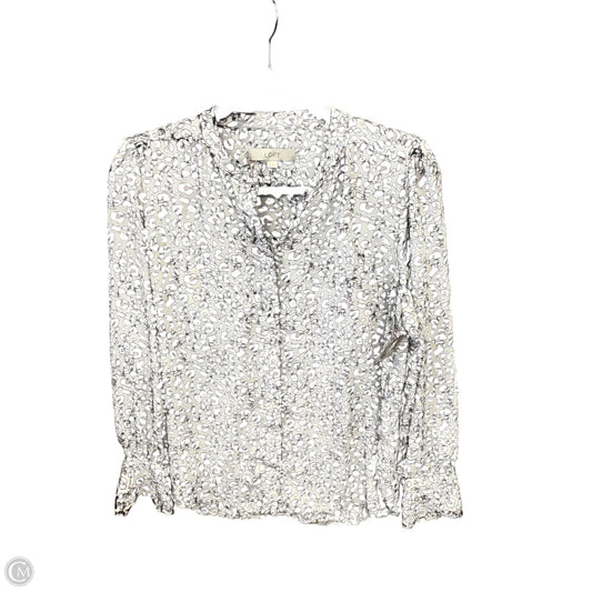 Blouse Long Sleeve By Loft In Animal Print, Size: S