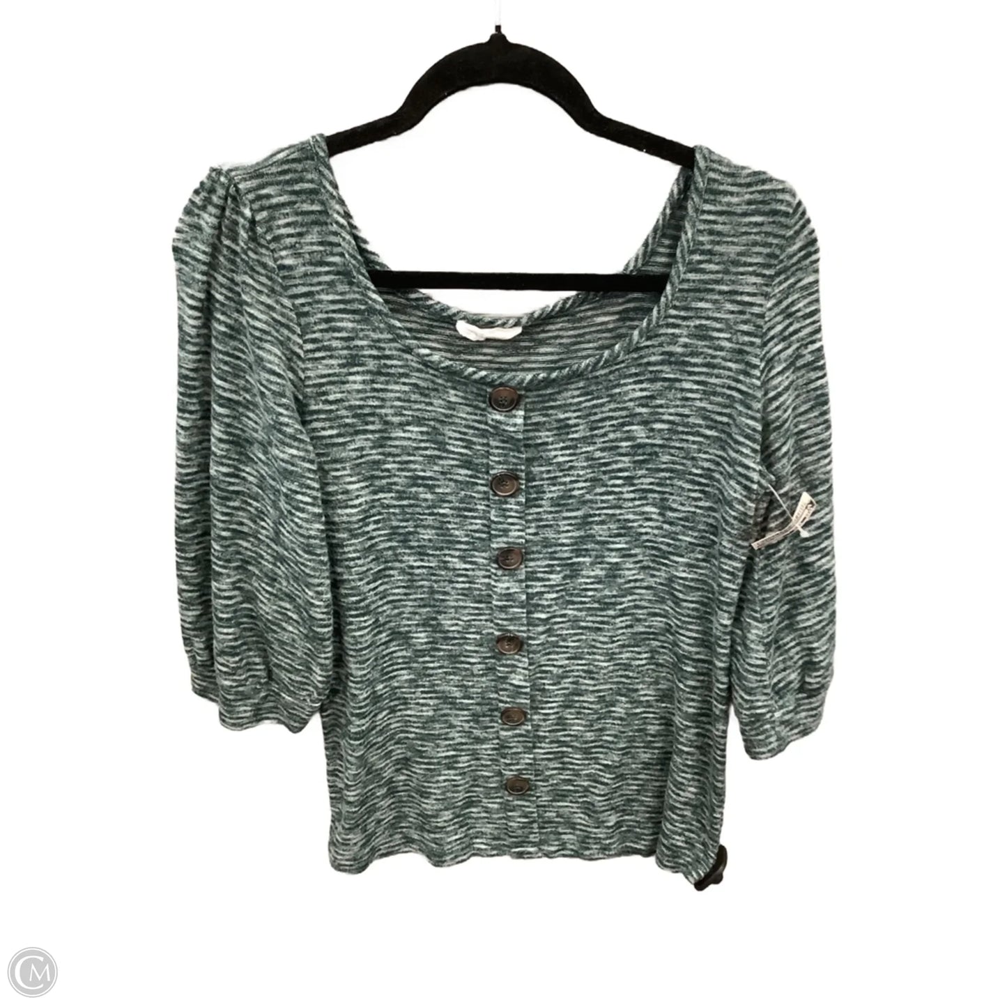 Top 3/4 Sleeve By Final Touch In Green, Size: M