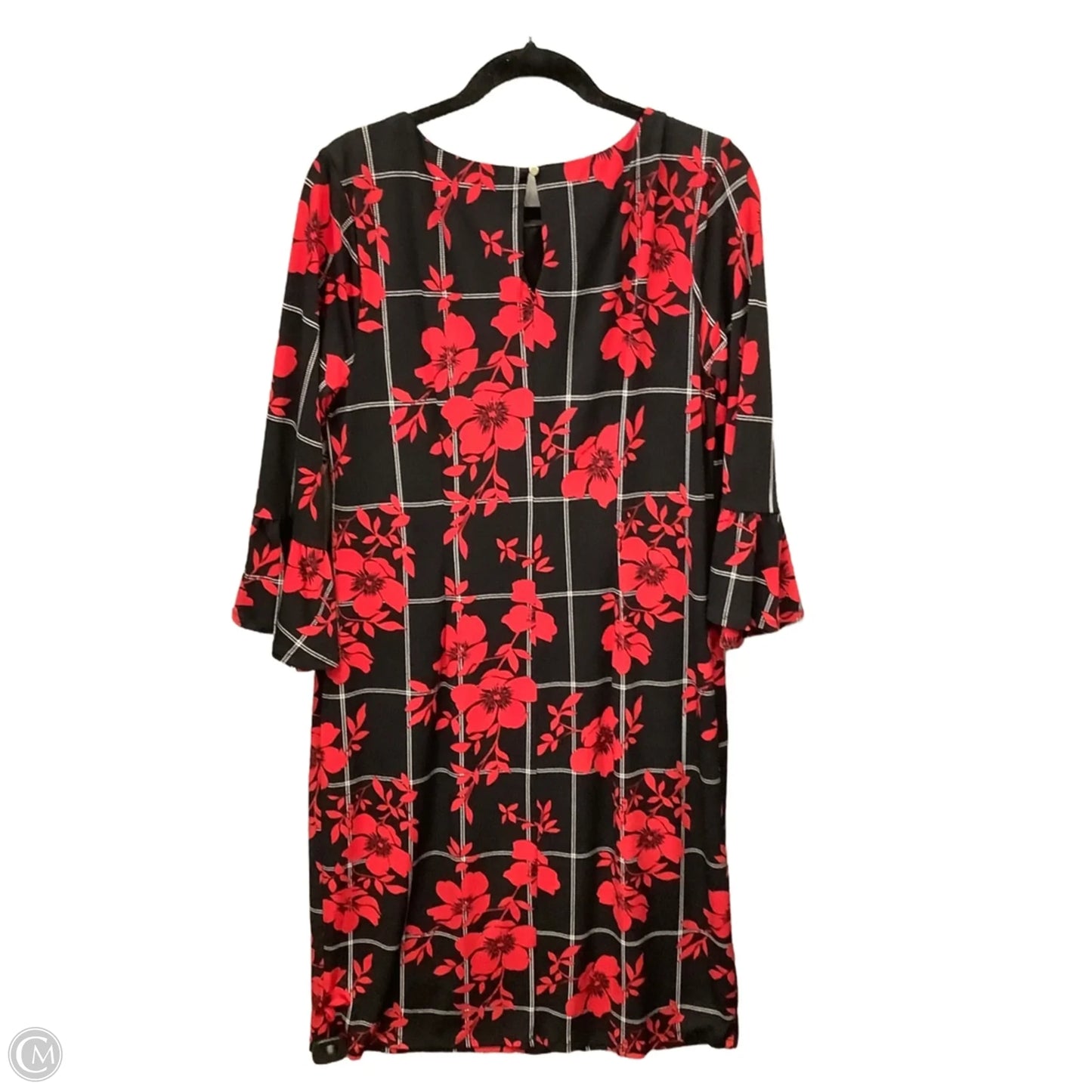 Dress Work By Liz Claiborne In Black & Red, Size: L