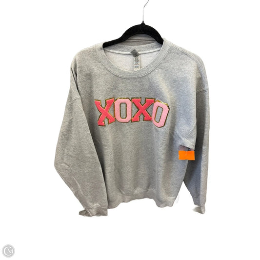 Sweatshirt Crewneck By Gildan In Grey, Size: L