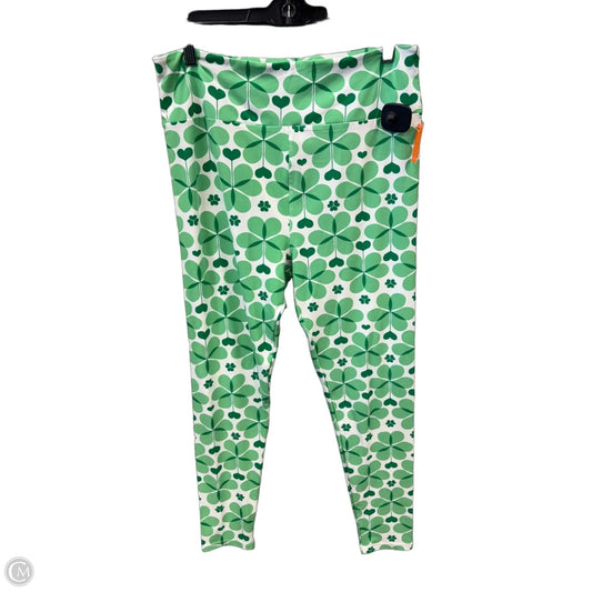 Pants Leggings By Lularoe In Green, Size: 12