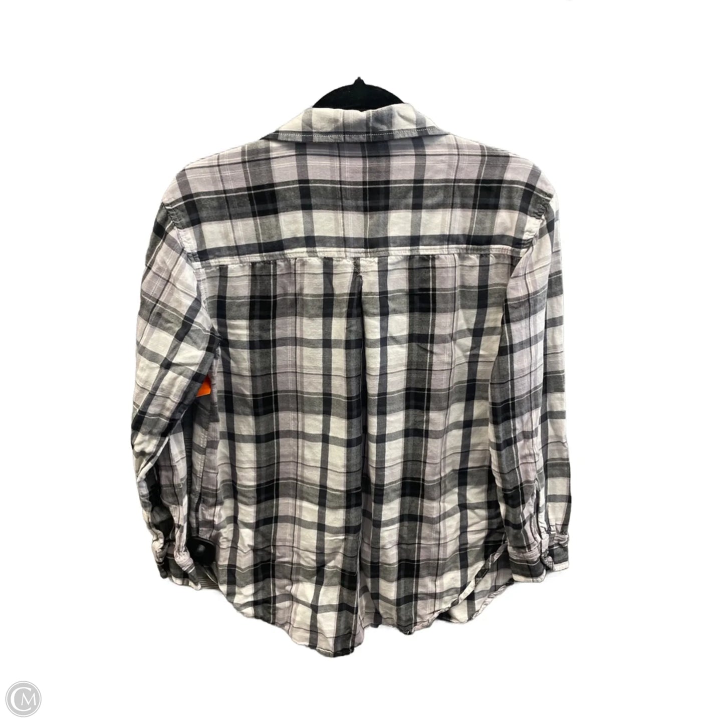 Top Long Sleeve By American Eagle In Black & White, Size: M