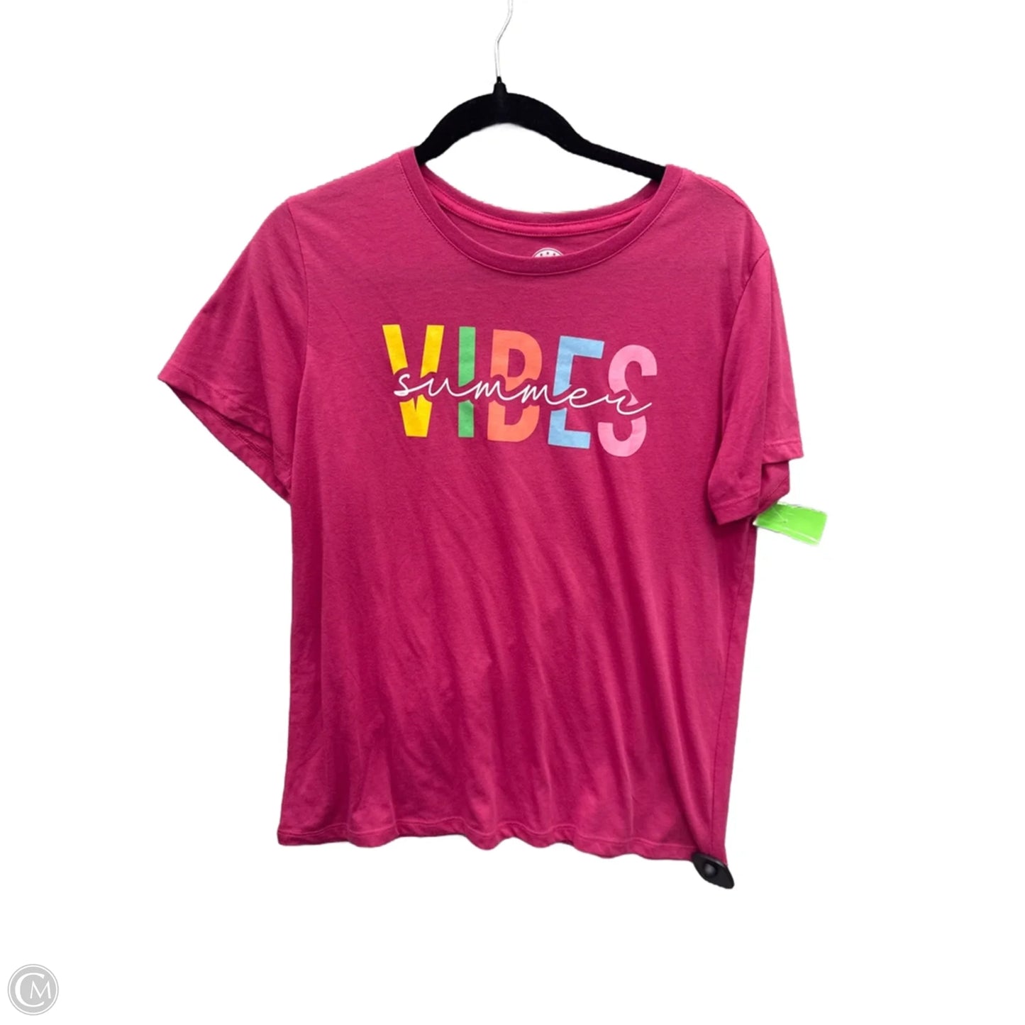 Top Short Sleeve By Home Free In Pink, Size: L