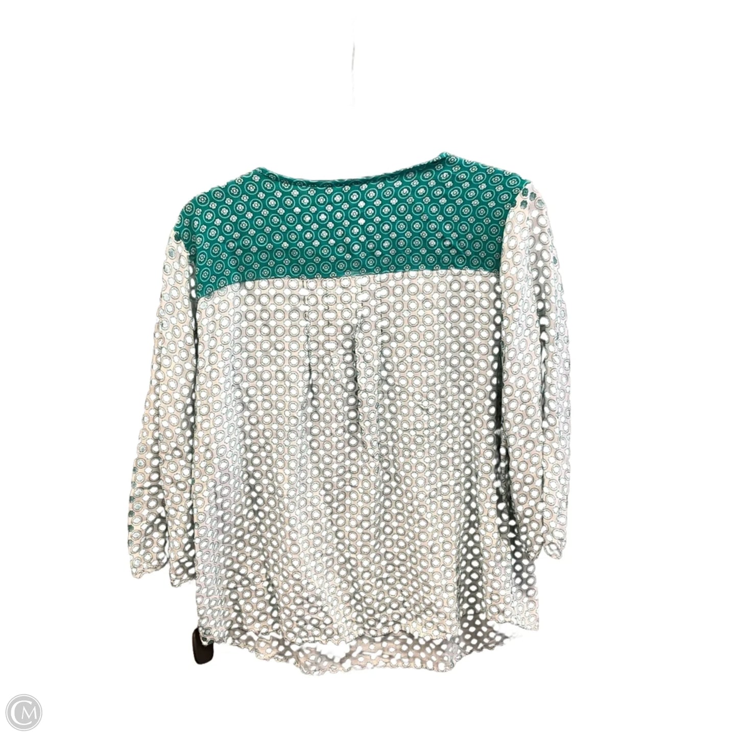 Top 3/4 Sleeve By Laura Ashley In Green, Size: Xl