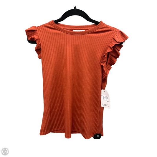 Top Sleeveless By Time And Tru In Orange, Size: Xs