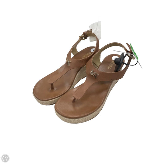 Sandals Heels Wedge By Michael By Michael Kors In Brown, Size: 7