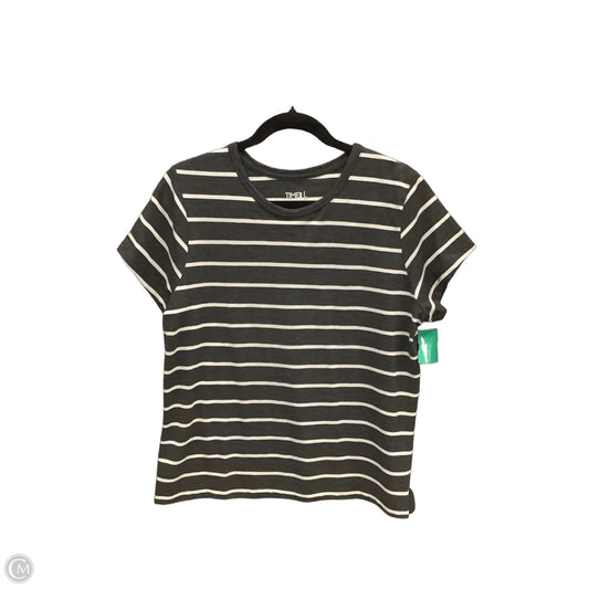 Top Short Sleeve By Time And Tru In Grey, Size: L