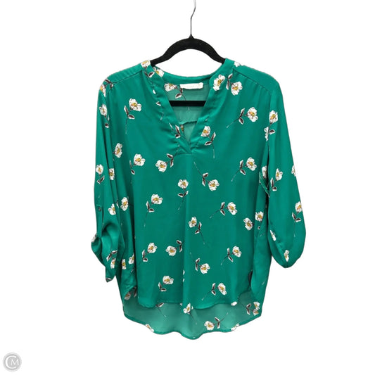 Top 3/4 Sleeve By Lush In Green, Size: L