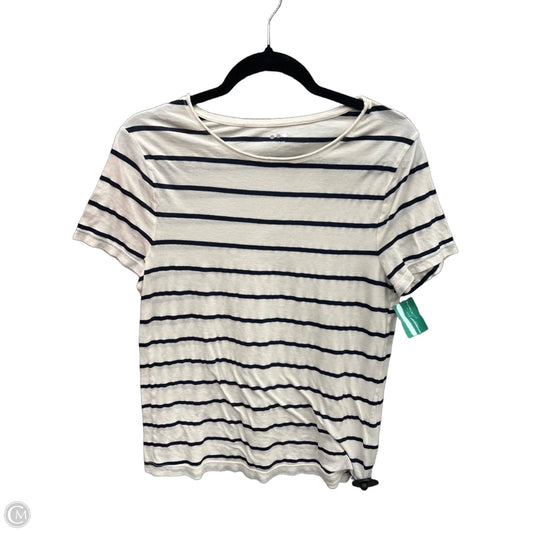 Top Short Sleeve By Three Dots In White, Size: L