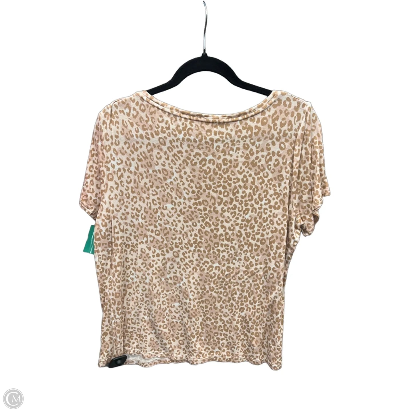 Top Short Sleeve By Nine West Apparel In Animal Print, Size: Xl