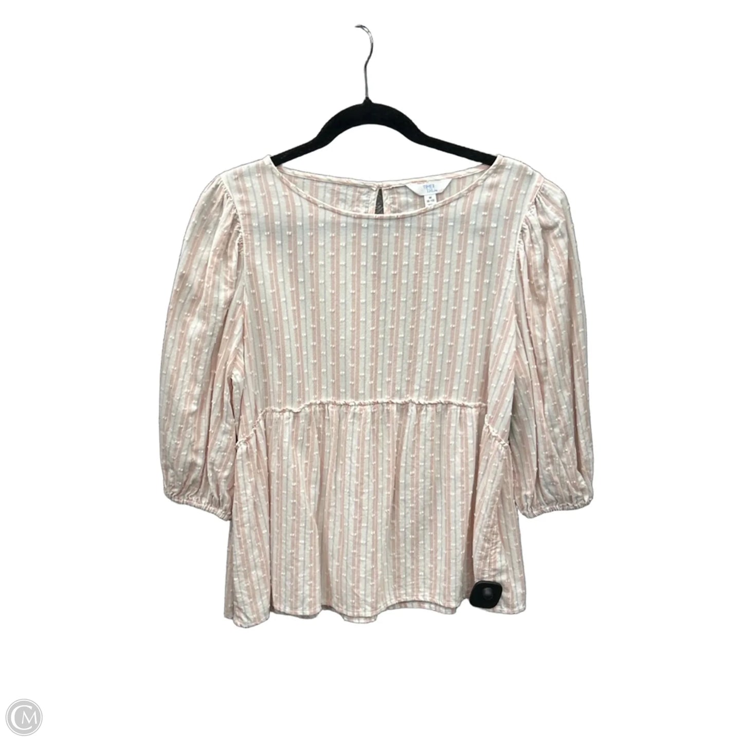 Top 3/4 Sleeve By Time And Tru In Pink, Size: M