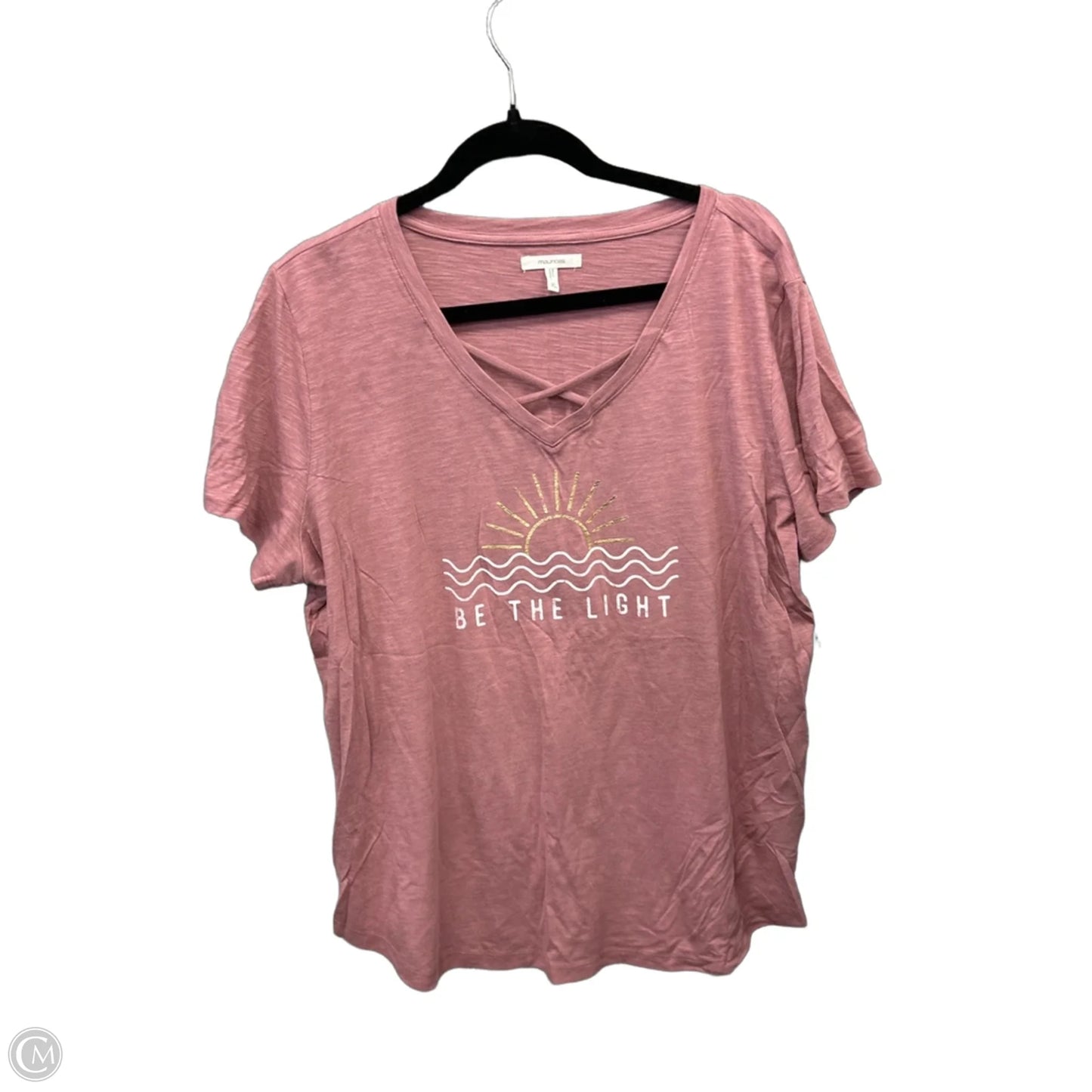 Top Short Sleeve By Maurices In Pink, Size: Xl