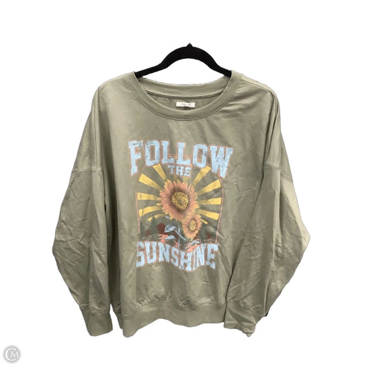 Sweatshirt Crewneck By Maurices In Green, Size: Xl