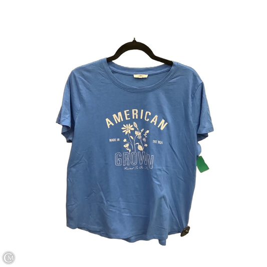 Top Short Sleeve By Maurices In Blue, Size: Xl