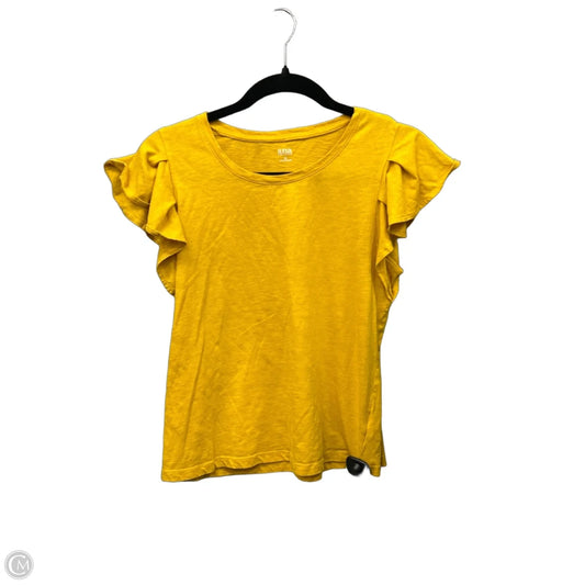 Top Short Sleeve By Ana In Yellow, Size: M