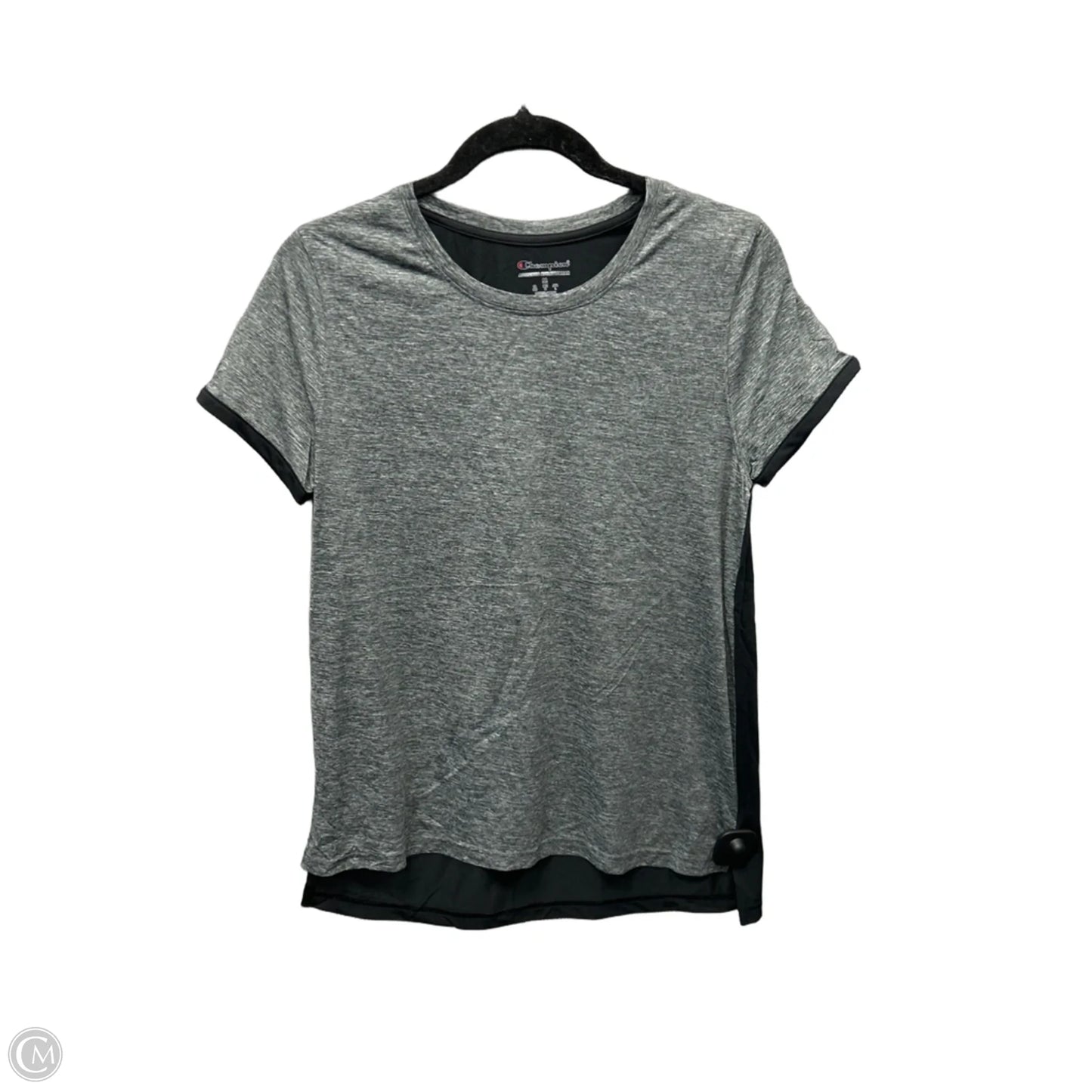 Athletic Top Short Sleeve By Champion In Grey, Size: M
