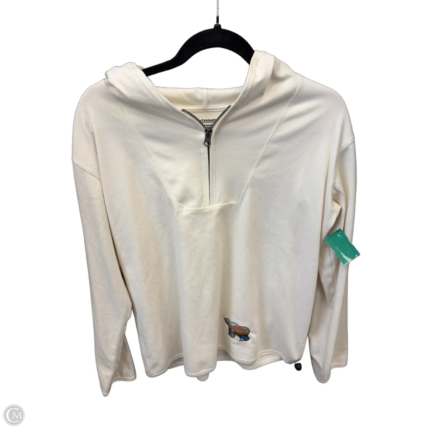 Athletic Top Long Sleeve Hoodie By Clothes Mentor In White, Size: S