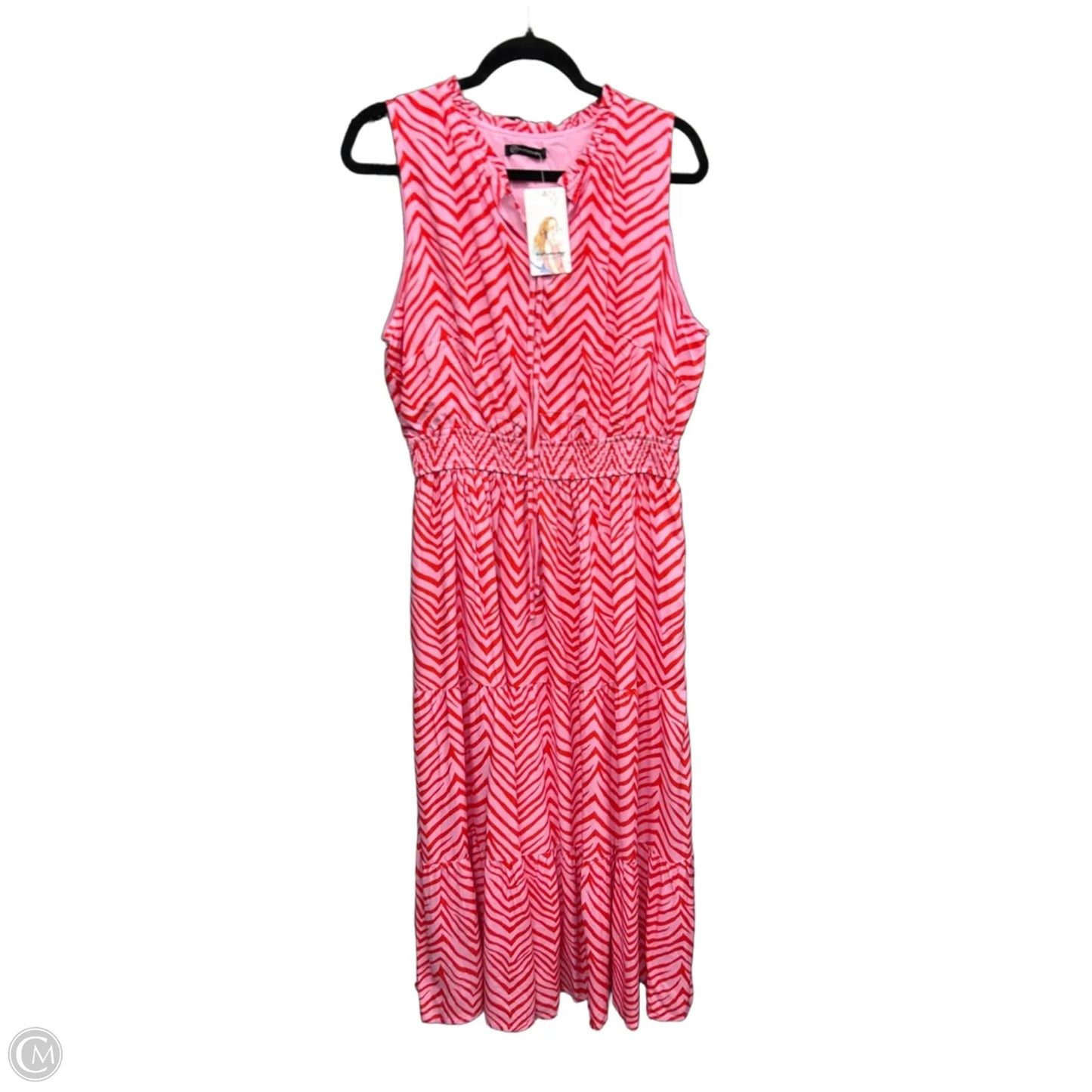 Dress Casual Maxi By Prettygarden In Pink & Red, Size: L