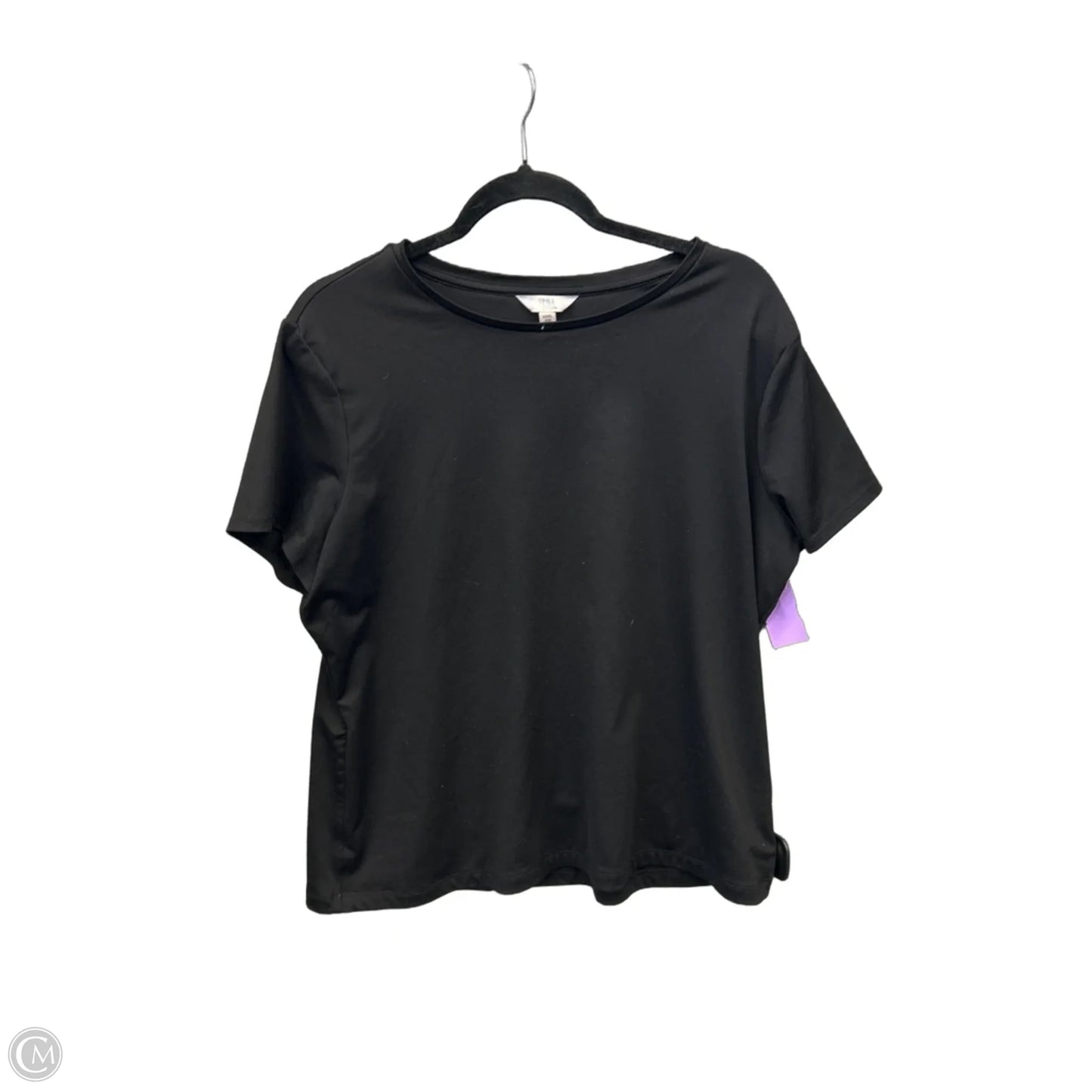 Top Short Sleeve By Time And Tru In Black, Size: 2x