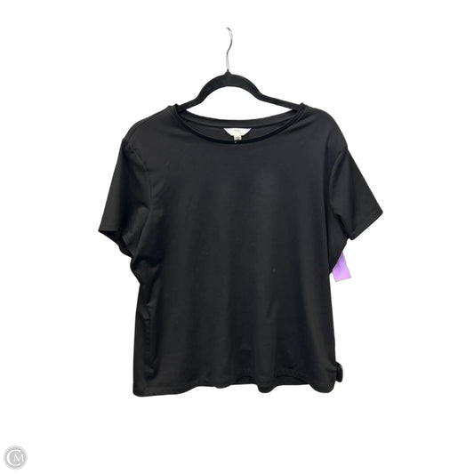 Top Short Sleeve By Time And Tru In Black, Size: 2x