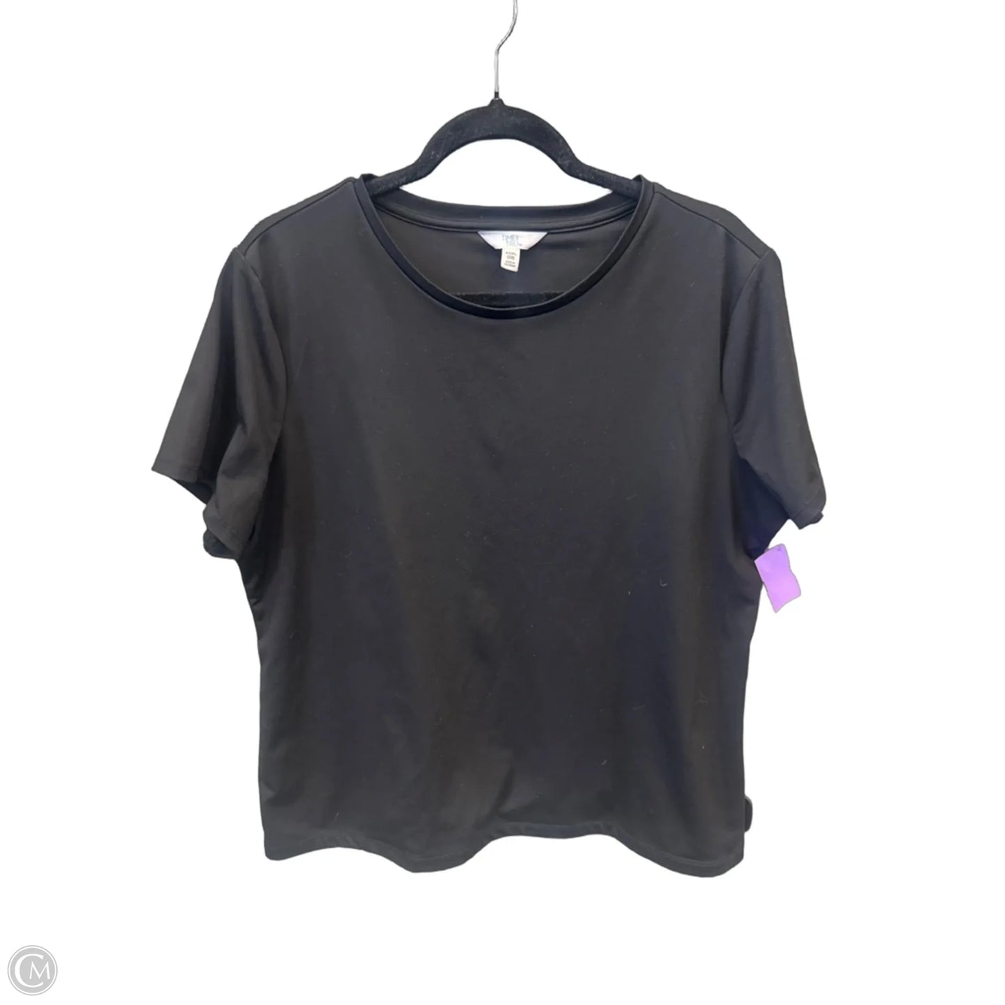 Top Short Sleeve By Time And Tru In Black, Size: 2x