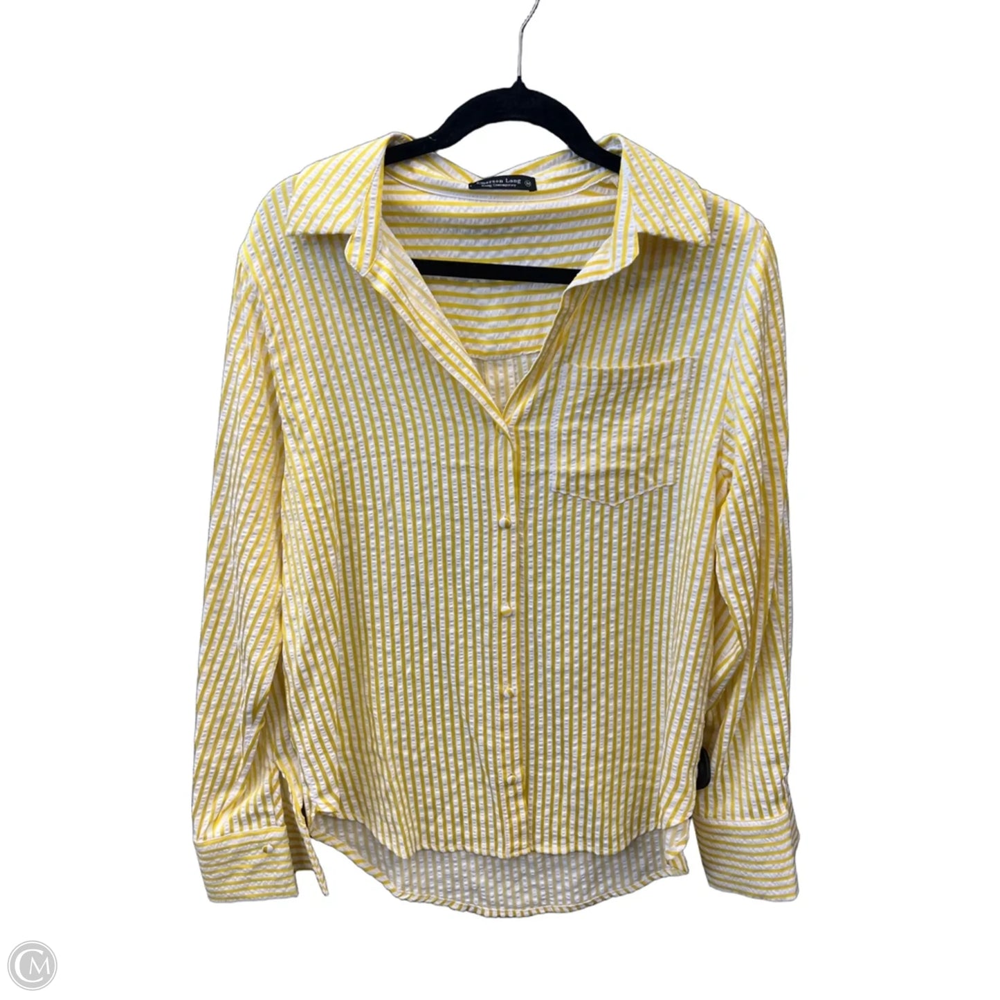 Top Long Sleeve By Clothes Mentor In Yellow, Size: M