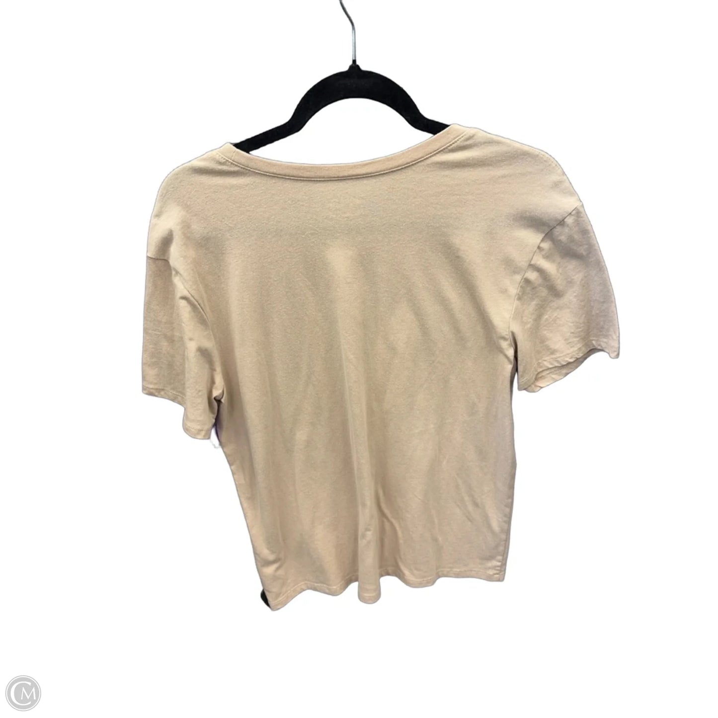 Top Short Sleeve By Time And Tru In Tan, Size: M