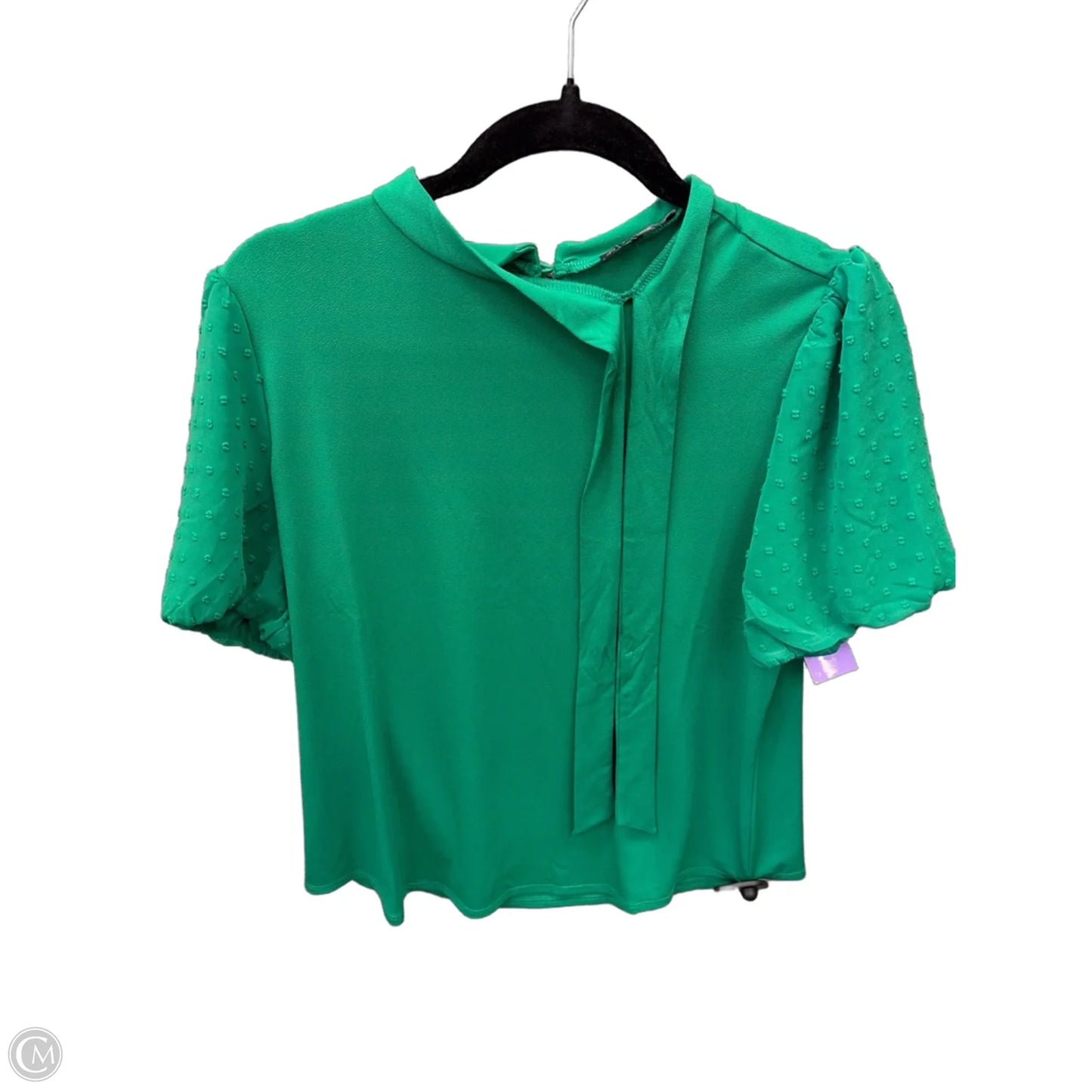 Top Short Sleeve By Adrianna Papell In Green, Size: M