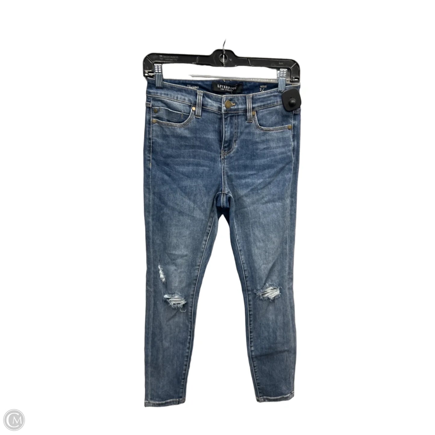 Jeans Skinny By Liverpool In Blue Denim, Size: 2