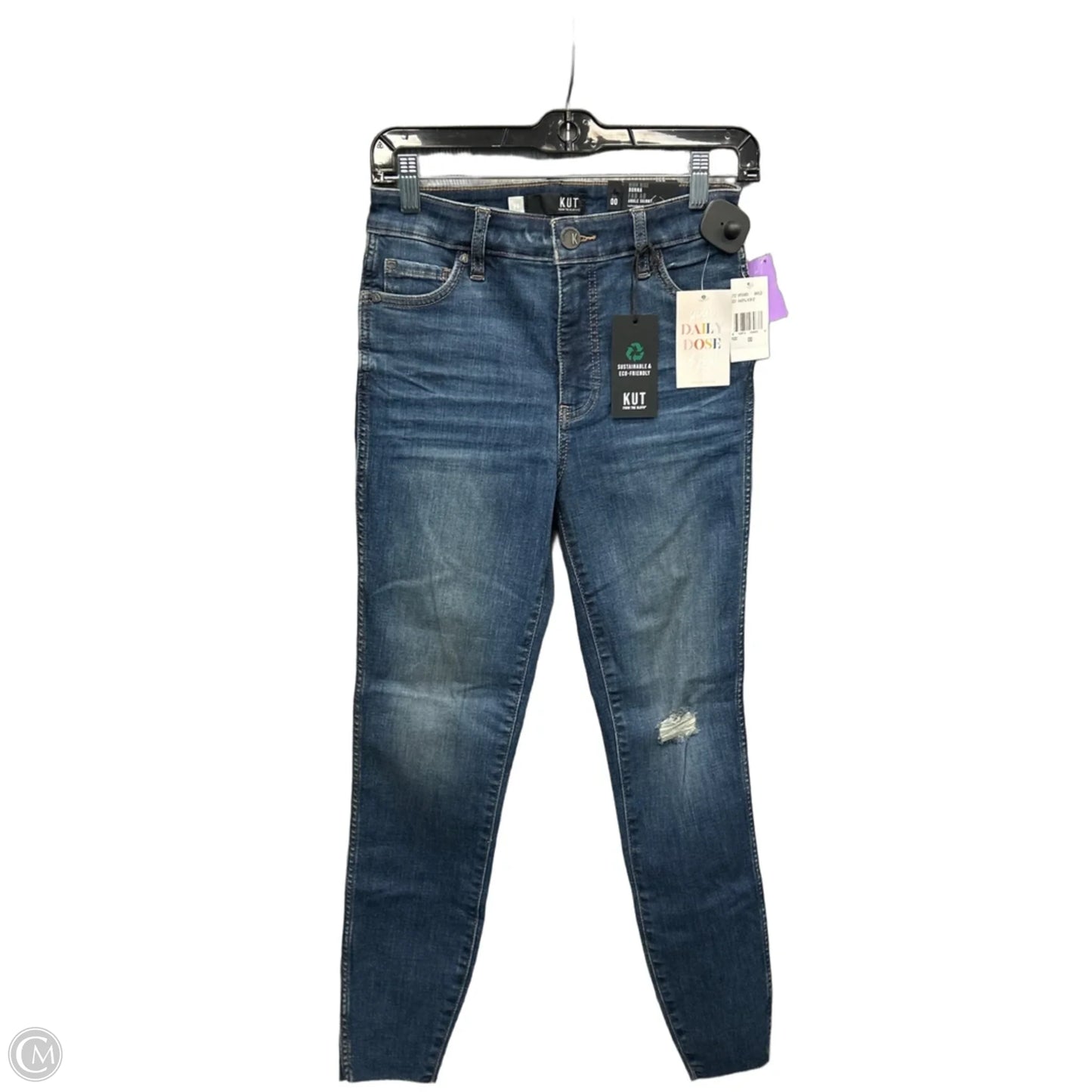 Jeans Skinny By Kut In Blue Denim, Size: 0