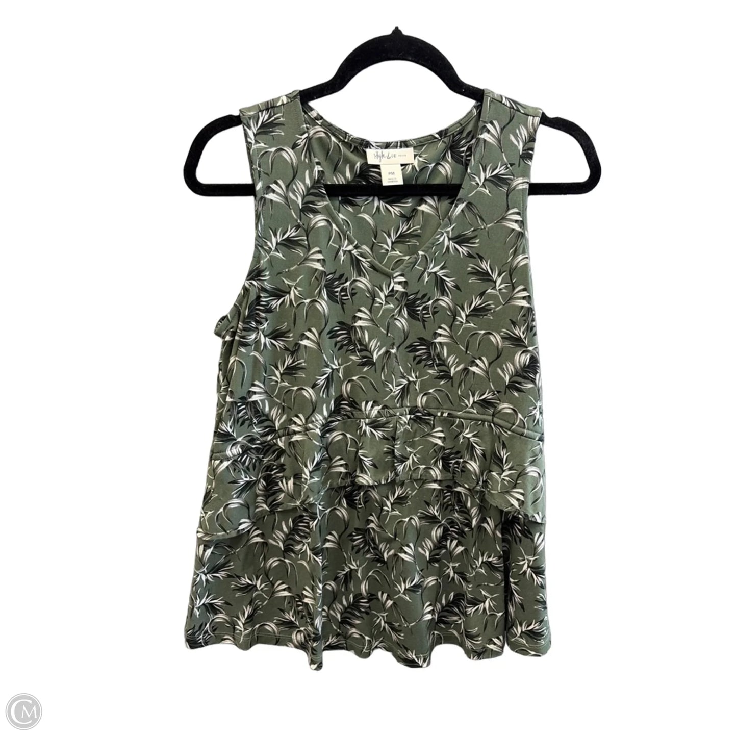 Top Sleeveless By Style And Company In Green, Size: Mp