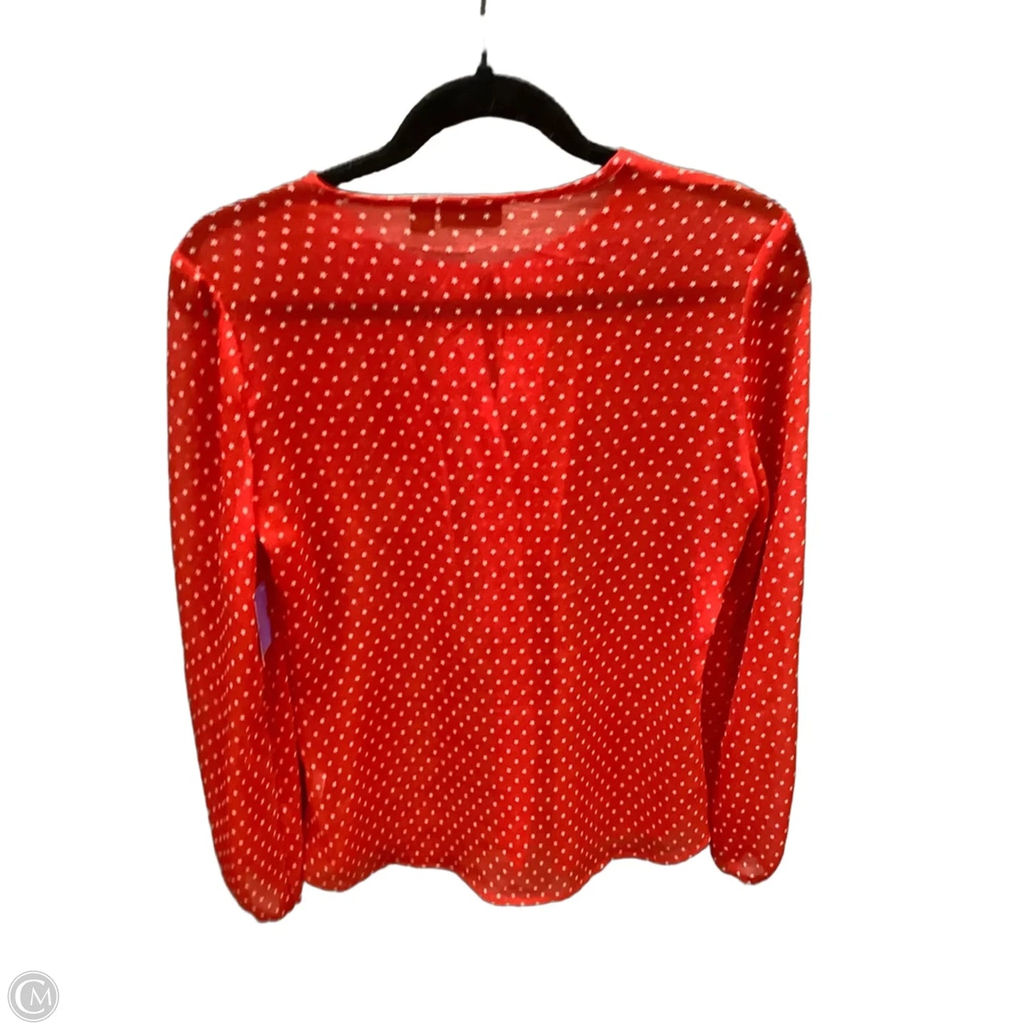 Top Long Sleeve By Ana In Red, Size: S