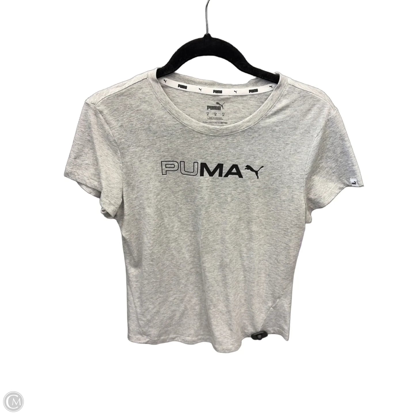 Top Short Sleeve By Puma In Grey, Size: M